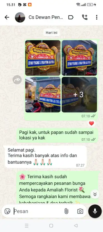 Testimonial papan bunga GOWA
